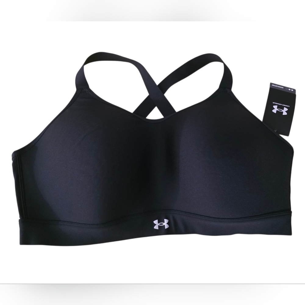 Under Armour Women's Sports Bra Black Plus Size  2X